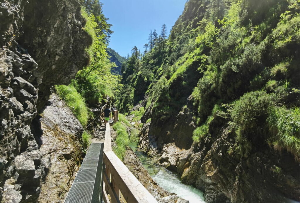 Der heutige Steig durch die Weißbachschlucht